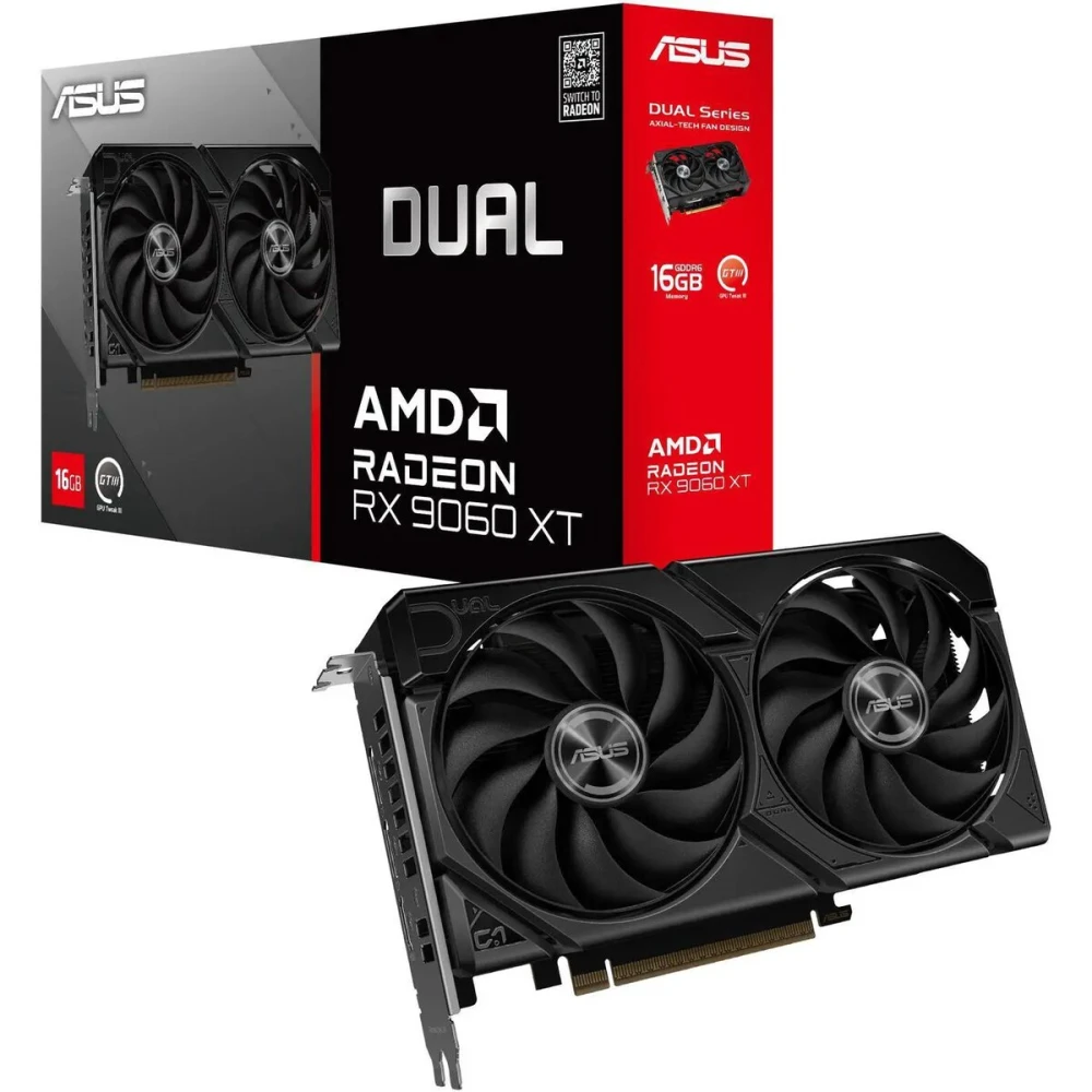 Tarjeta de video ASUS DUAL Radeon RX 9060 XT 16GB