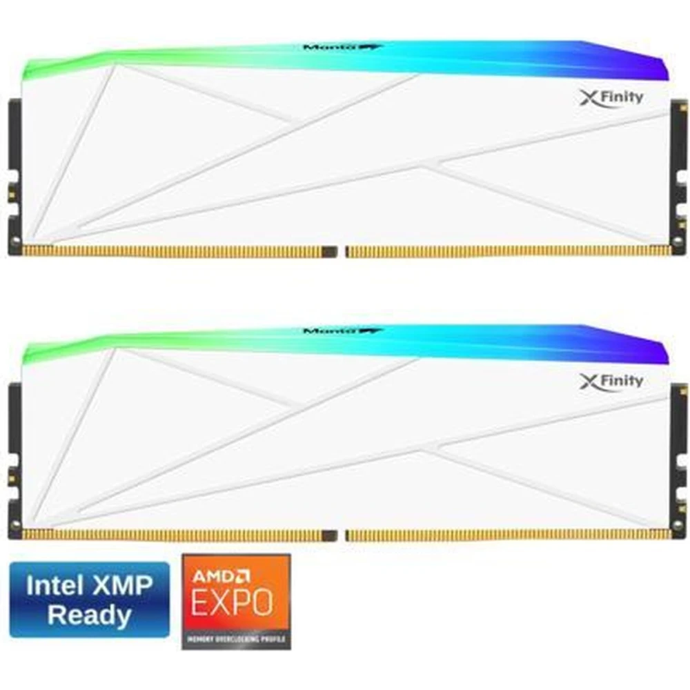 Memoria RAM V-COLOR Manta XFinity RGB DDR5 32GB (2 x 16GB) 288-Pin DDR5 6000 MHz CL30 - White