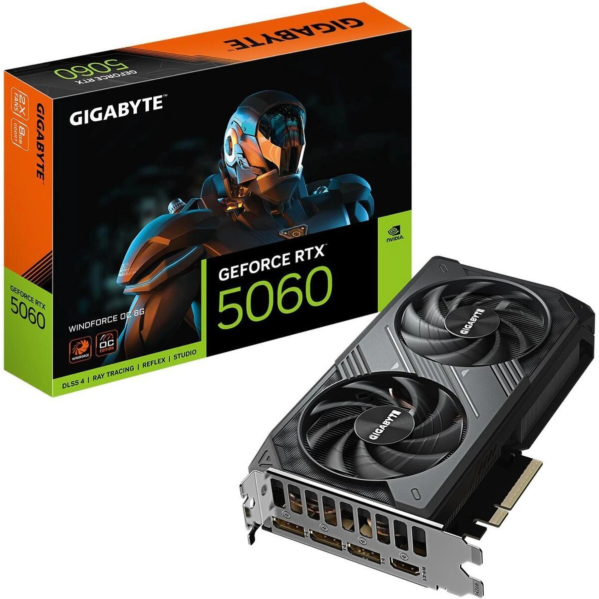 Tarjeta de video GIGABYTE WINDFORCE GeForce RTX 5060 8GB OC
